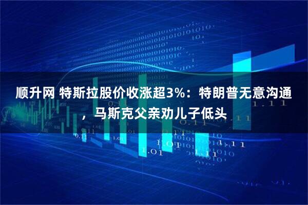 顺升网 特斯拉股价收涨超3%：特朗普无意沟通，马斯克父亲劝儿子低头