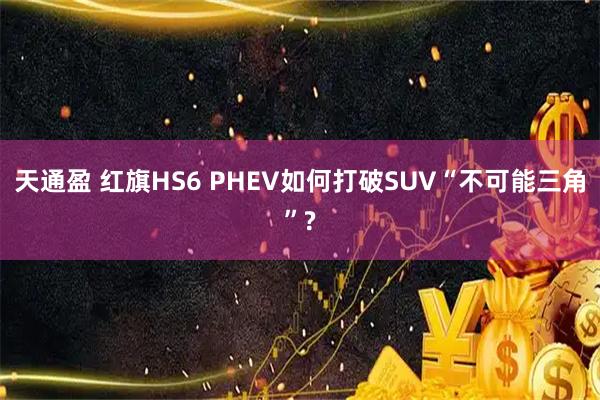 天通盈 红旗HS6 PHEV如何打破SUV“不可能三角”?